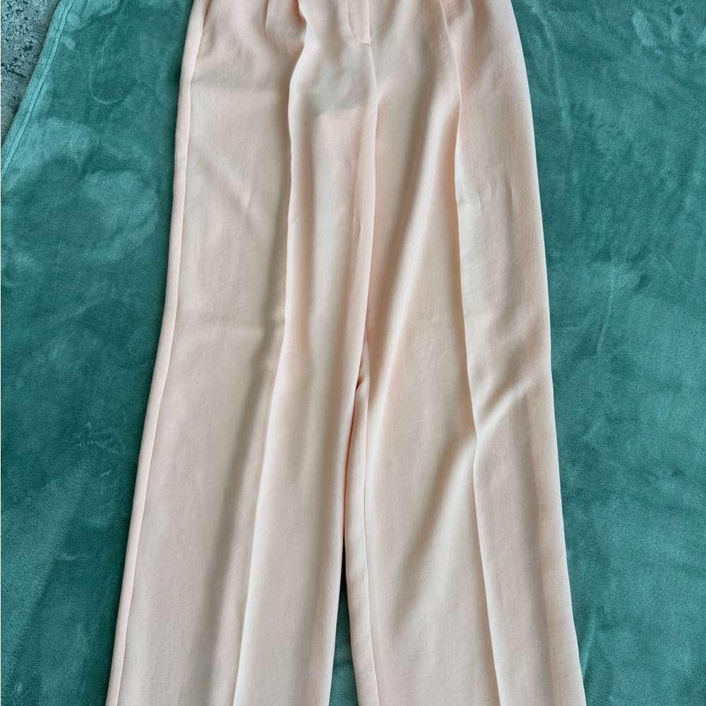 Elegant Peach Wide-Leg Trousers